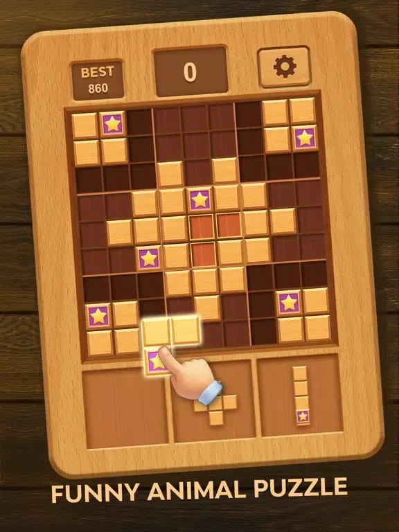 ภาพหน้าจอของ Wood Block Puz- Classic Jigsaw iPad 