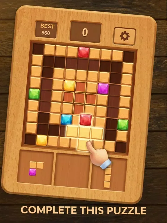 ภาพหน้าจอของ Wood Block Puz- Classic Jigsaw iPad 