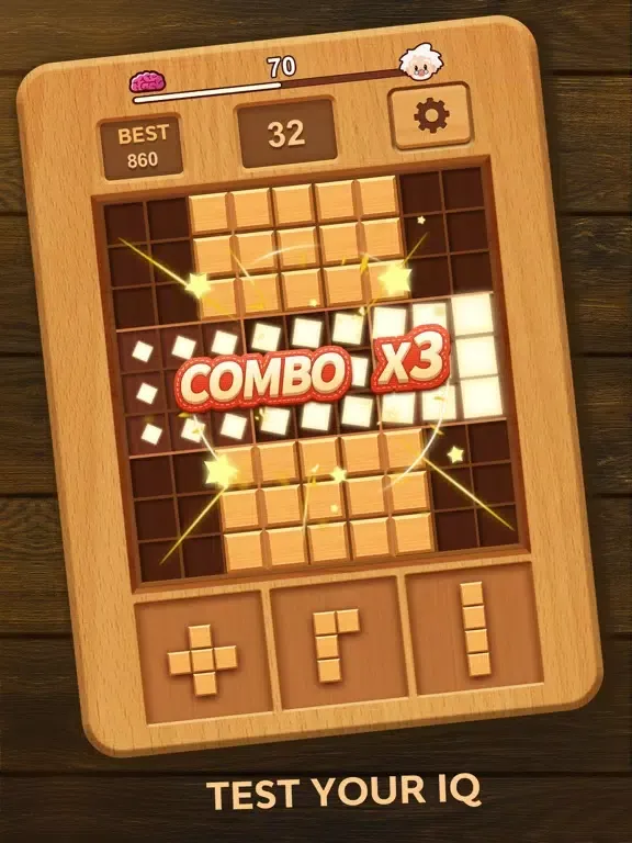ภาพหน้าจอของ Wood Block Puz- Classic Jigsaw iPad 
