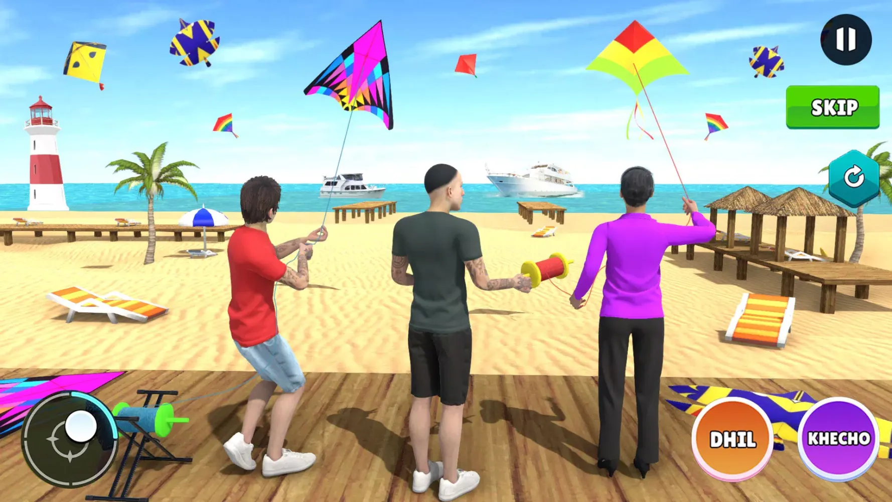 Kite Flying Basant Kite Games 스크린샷