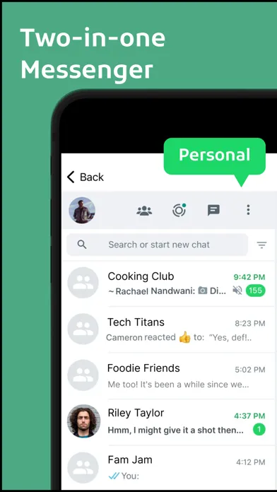 Whats Second Messenger Web App Screenshots