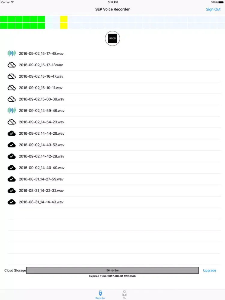 SEP Voice Recorder iPad 应用截图
