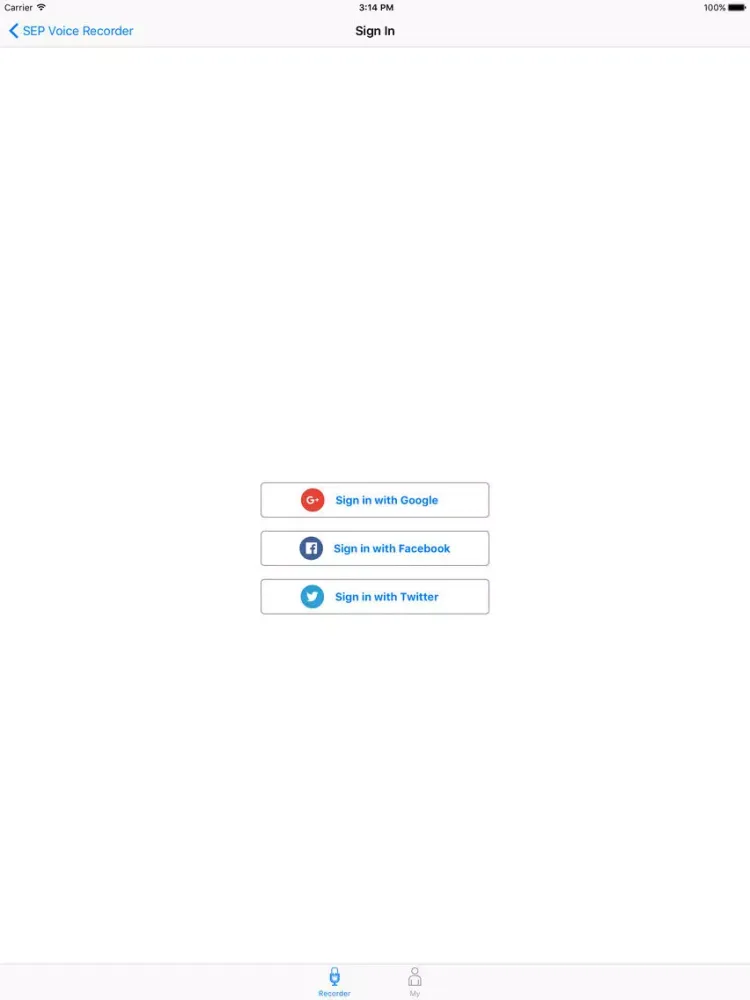 SEP Voice Recorder iPad 应用截图