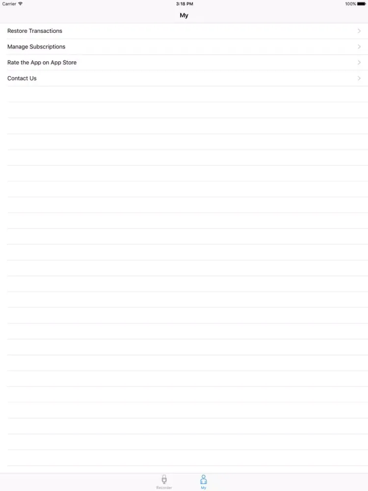 SEP Voice Recorder iPad 应用截图