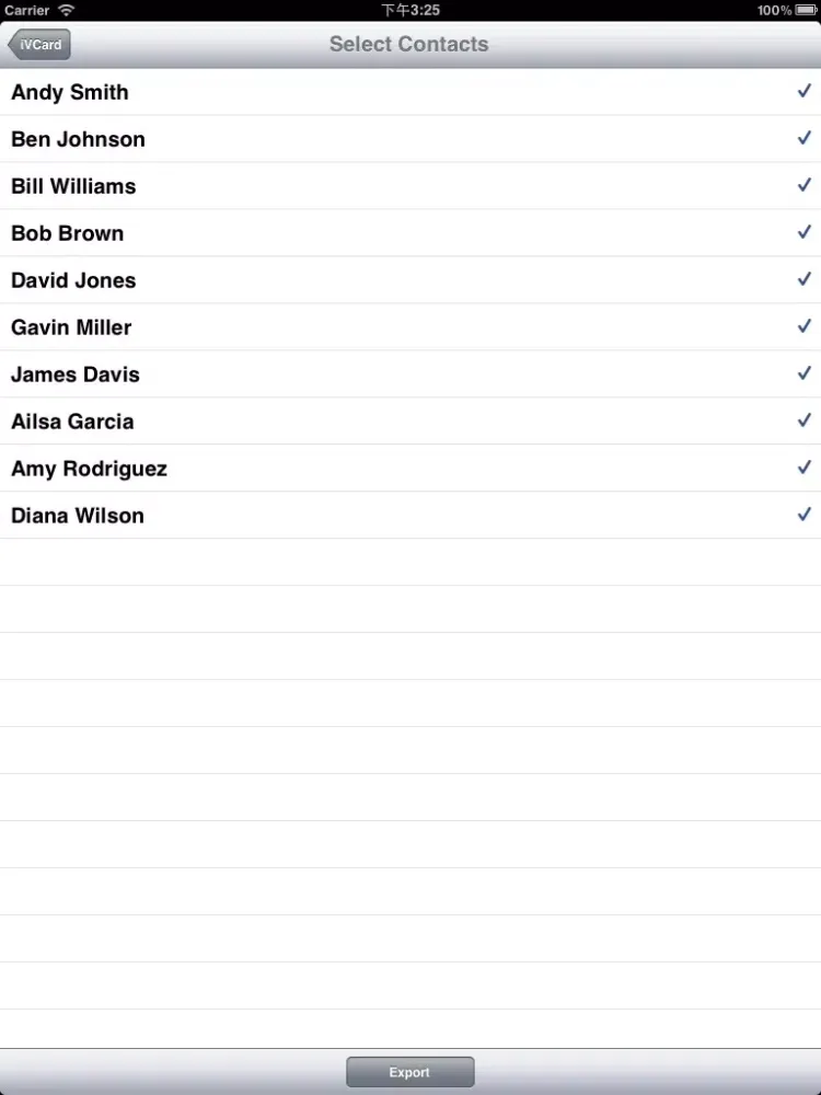 صور iVCard iPad 