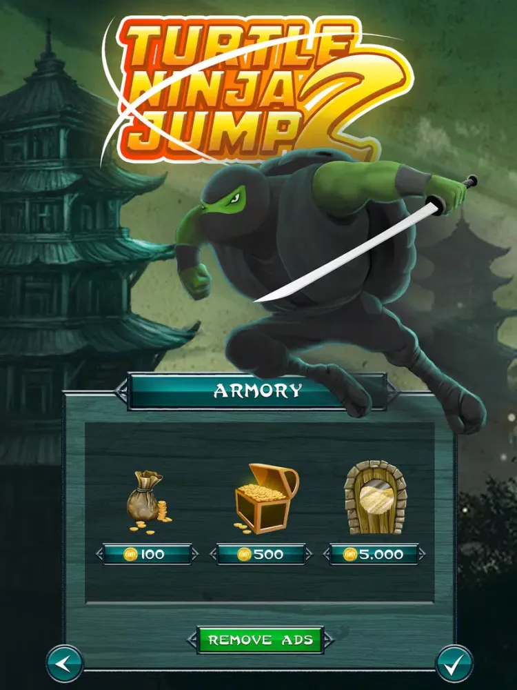 ภาพหน้าจอของ Turtle Jump 2-Ninja Style iPad 