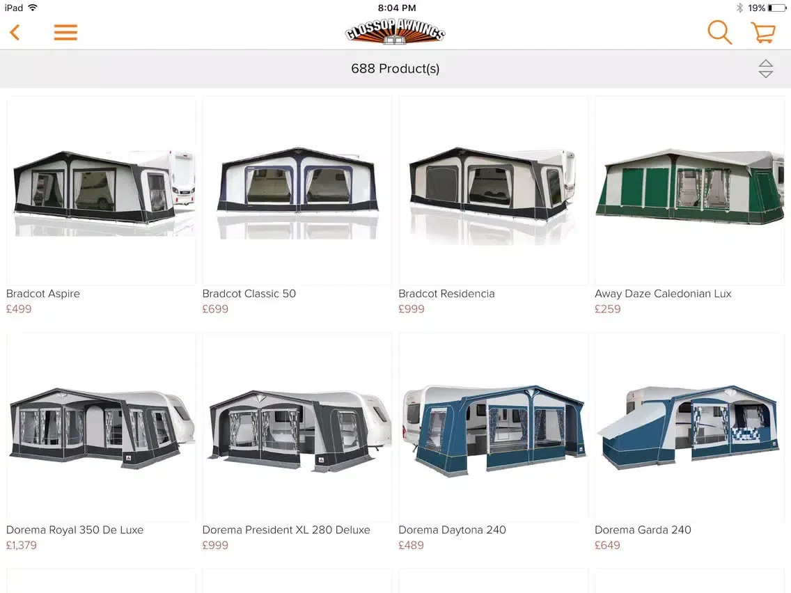Glossop Awnings iPad  স্ক্রিনশট