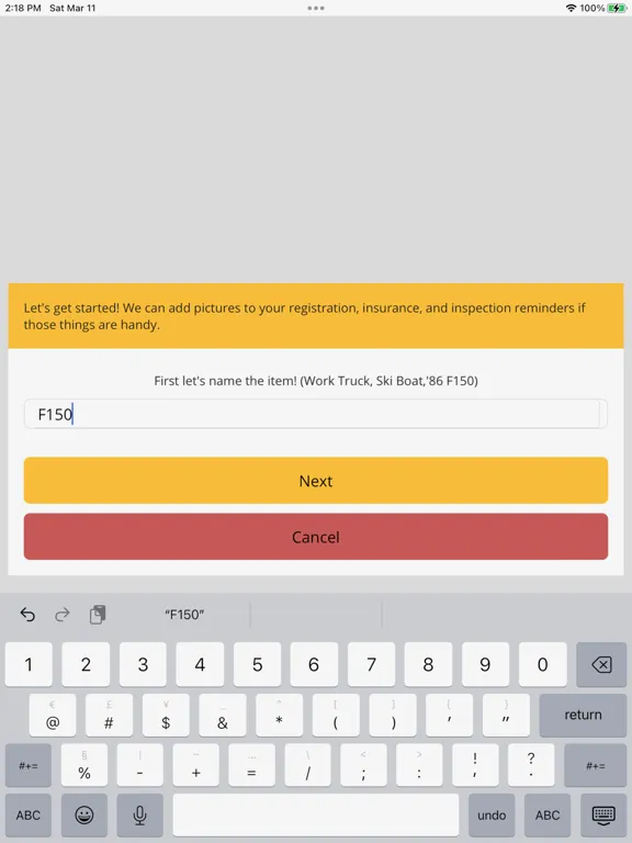 GloveBox Reminder iPad  স্ক্রিনশট
