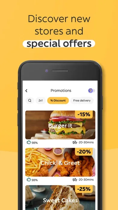 Capturas de tela do Glovo: Food Delivery, Takeaway