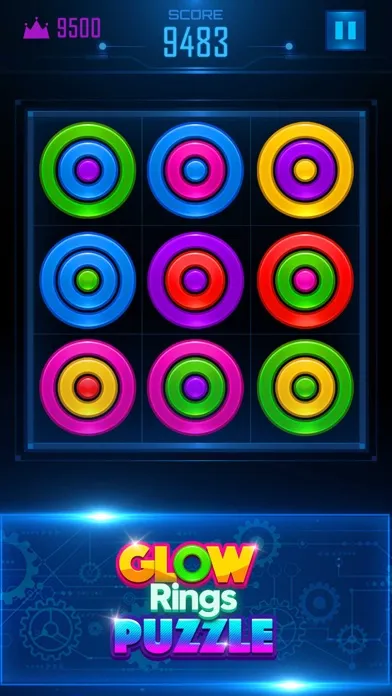 Tangkapan layar Glow Rings Puzzle