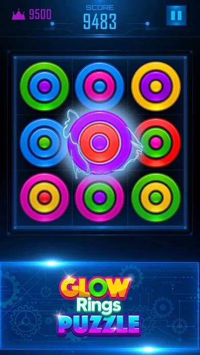 Tangkapan layar Glow Rings Puzzle