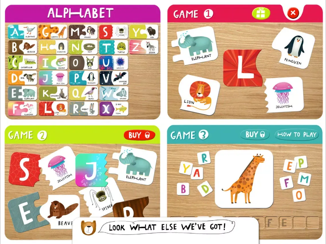 Ảnh chụp màn hình của ABC Animal Puzzle. iPad 
