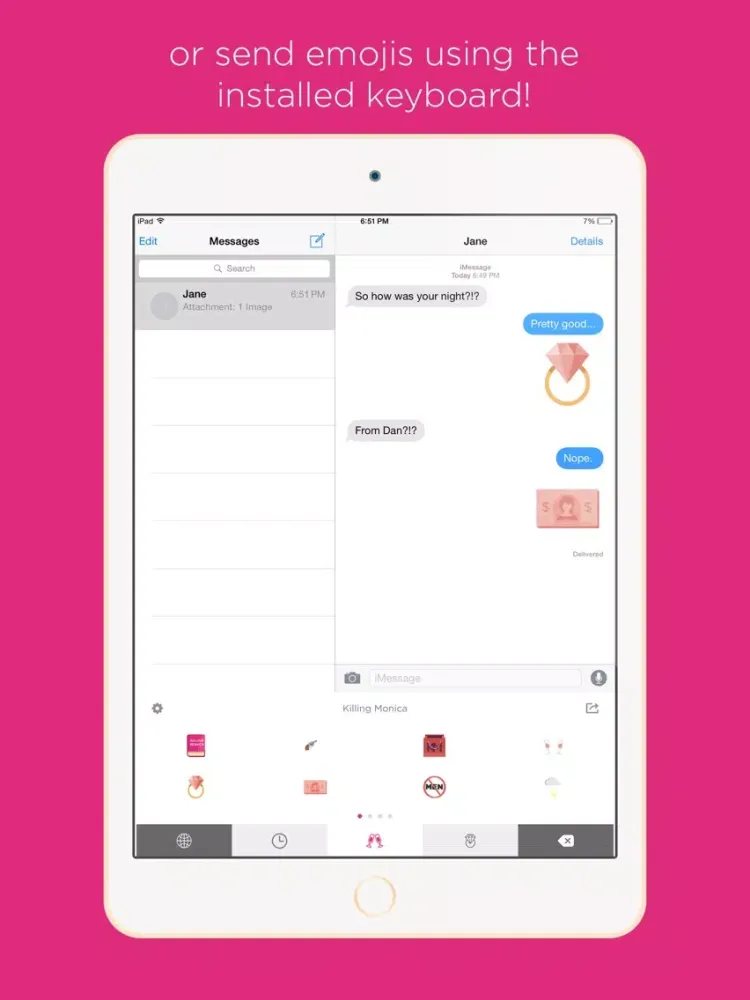 Скриншоты Candace Bushnell’s Emojination Keyboard iPad 