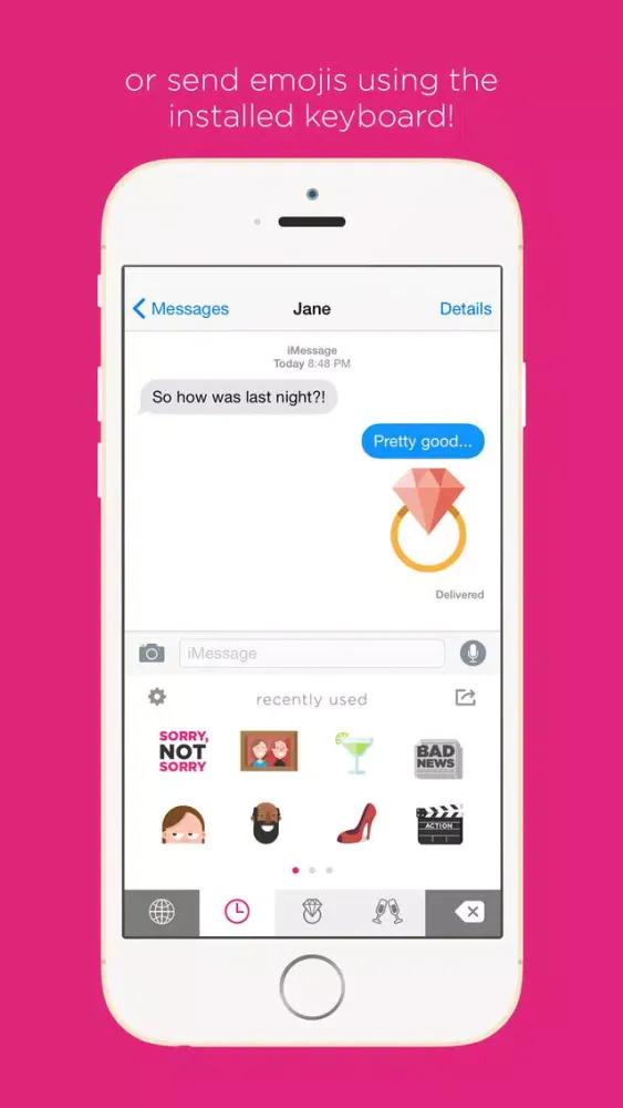 Скриншоты Candace Bushnell’s Emojination Keyboard
