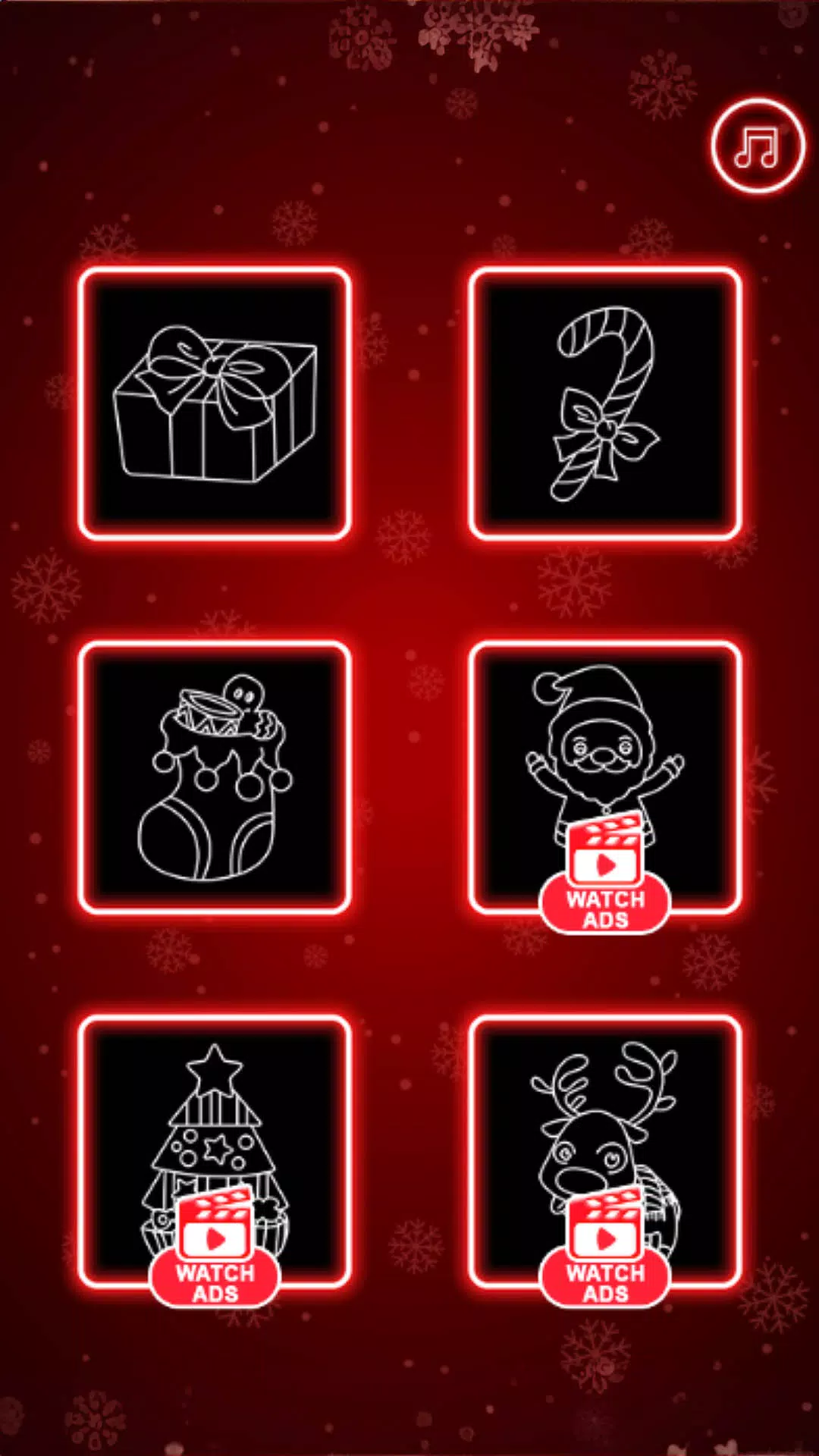 Christmas Coloring Book Glow Screenshots