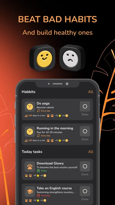 Capturas de tela do Glowy: Gamify Tasks and Habits