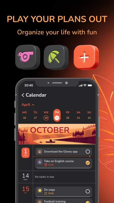 Capturas de tela do Glowy: Gamify Tasks and Habits