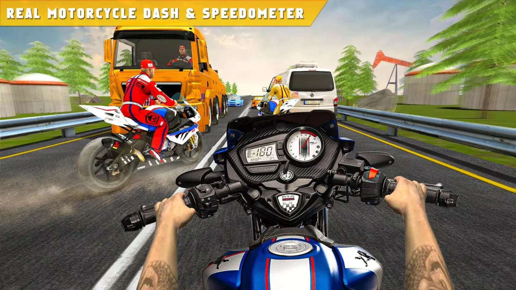 Highway Traffic Bike Race Moto Screenshots