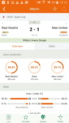 Futbol24 soccer livescore app سکرین شاٹس