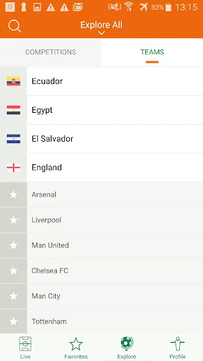 Futbol24 soccer livescore app سکرین شاٹس
