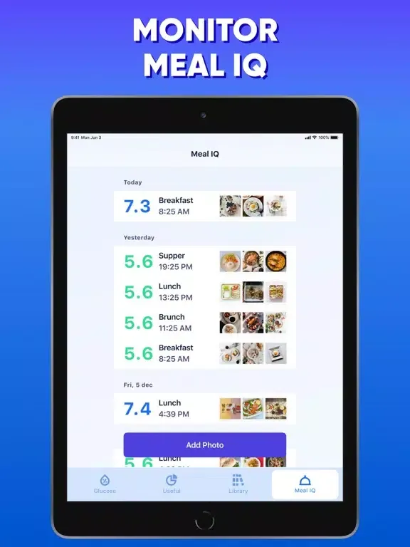 ภาพหน้าจอของ Blood Sugar & Glucose Monitor iPad 