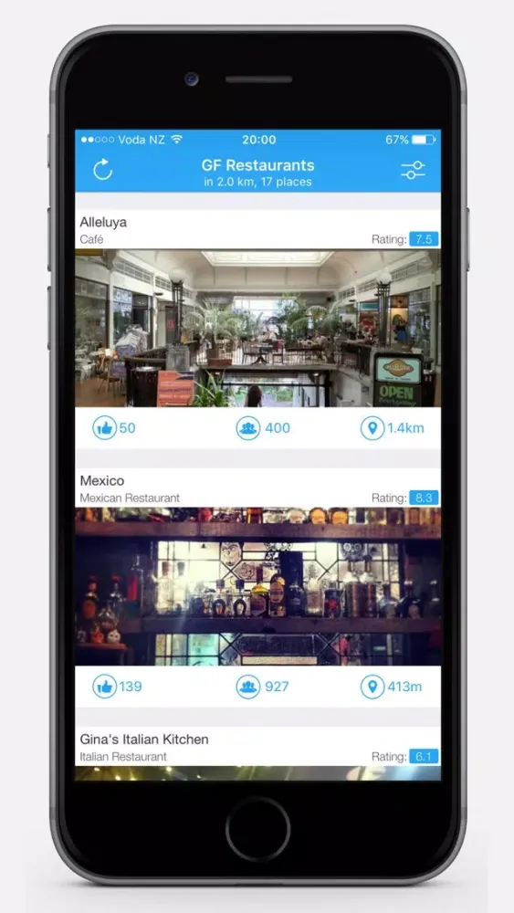 Zrzuty ekranu Gluten Free Restaurant Finder