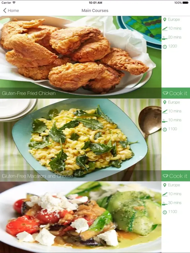 Gluten Free Recipes - Organised Recipes by Entry, Main Course and Deserts iPad  স্ক্রিনশট