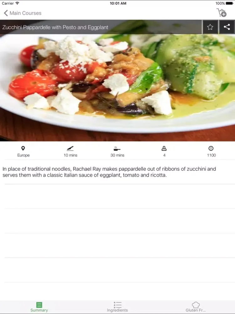 Gluten Free Recipes - Organised Recipes by Entry, Main Course and Deserts iPad  স্ক্রিনশট