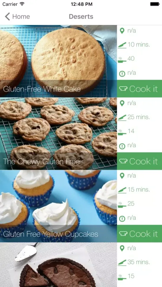 Gluten Free Recipes - Organised Recipes by Entry, Main Course and Deserts স্ক্রিনশট