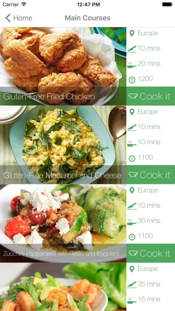 Gluten Free Recipes - Organised Recipes by Entry, Main Course and Deserts স্ক্রিনশট