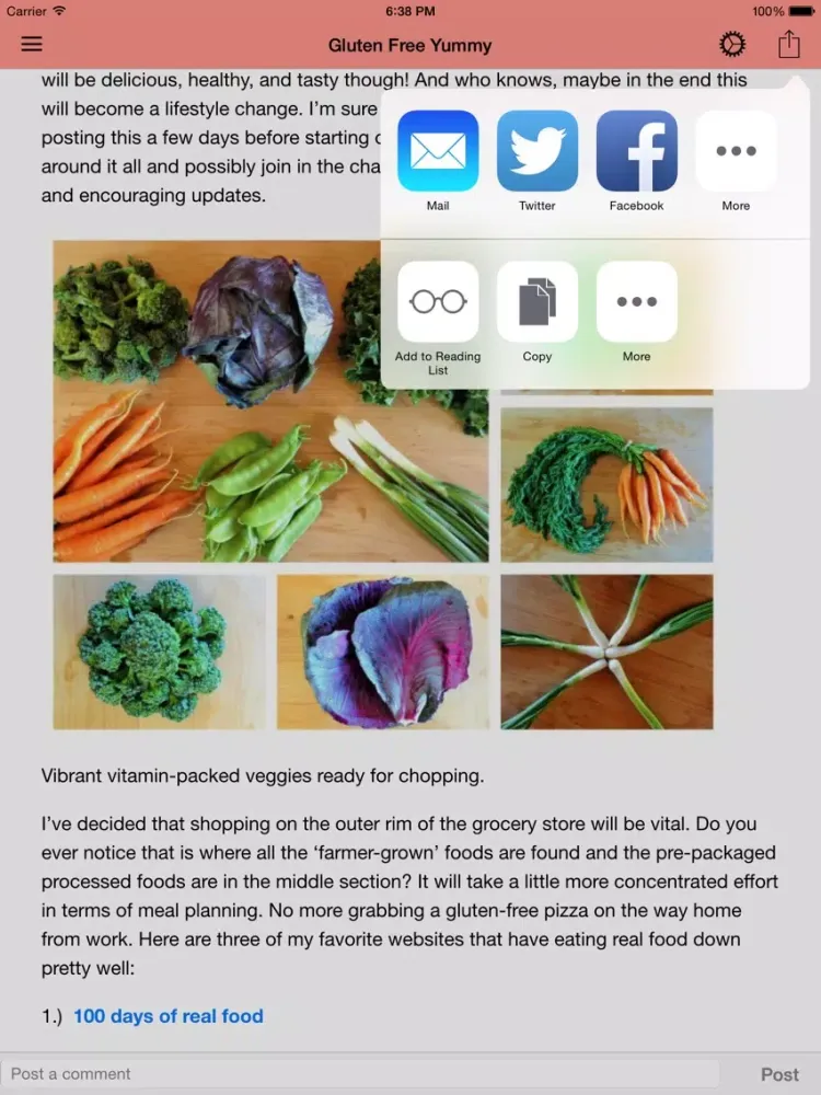 Tangkapan skrin Gluten Free Yummy iPad 