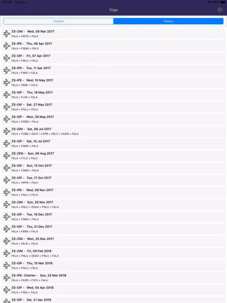 Zrzuty ekranu United Aviation Group iPad 