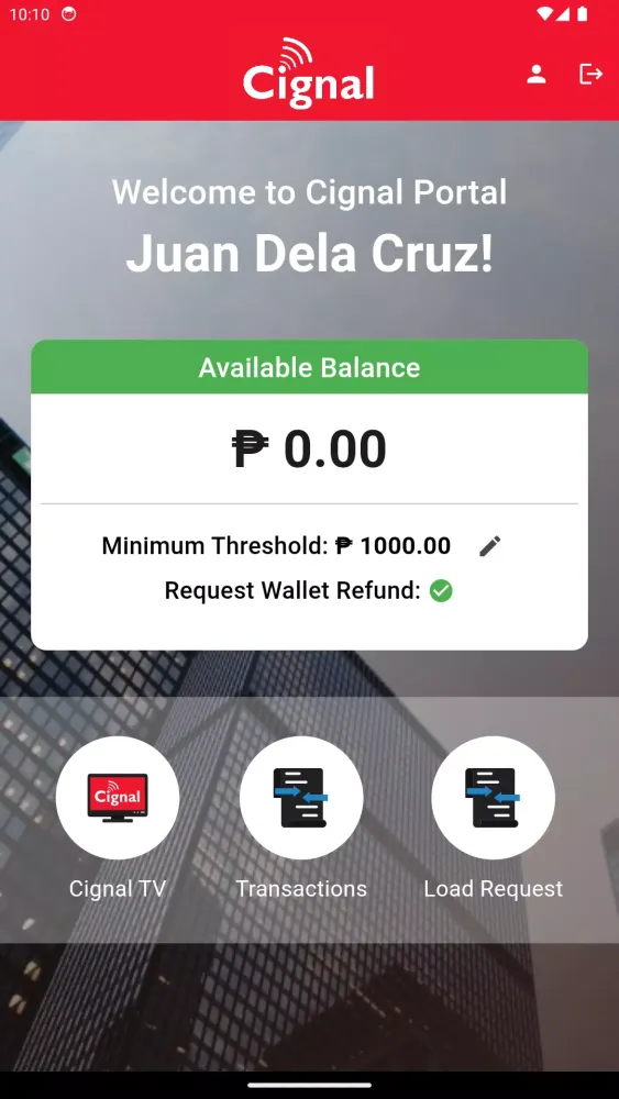 Tangkapan layar Cignal Retailer App