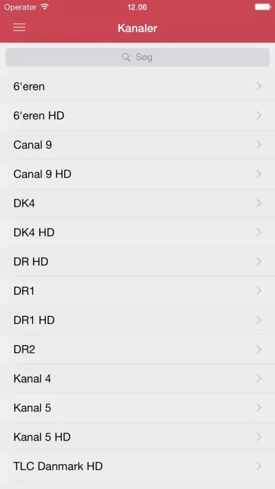 Ảnh chụp màn hình của Gratis Dansk fjernsyn Guide DK