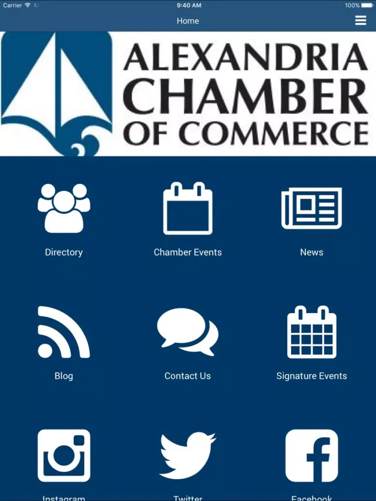 Alexandria Chamber of Commerce iPad  스크린샷