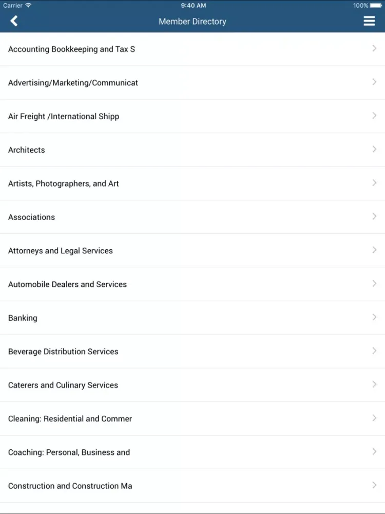 Alexandria Chamber of Commerce iPad  스크린샷