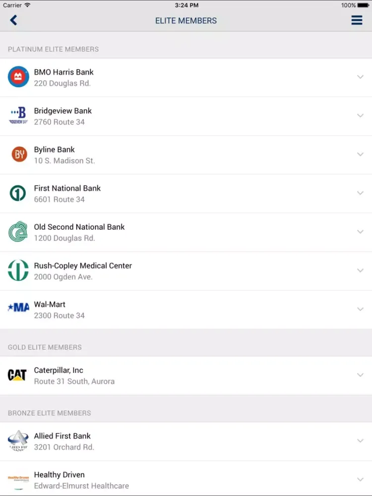Скриншоты Oswego Chamber of Commerce iPad 