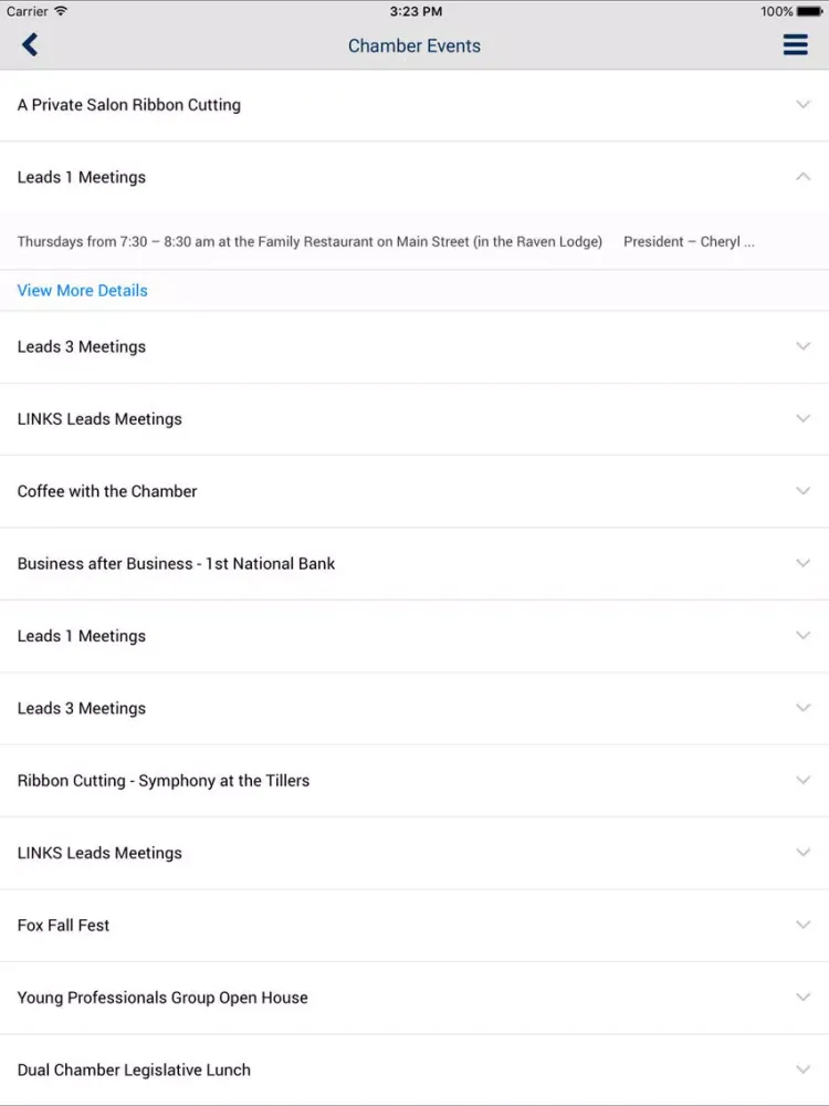 Скриншоты Oswego Chamber of Commerce iPad 