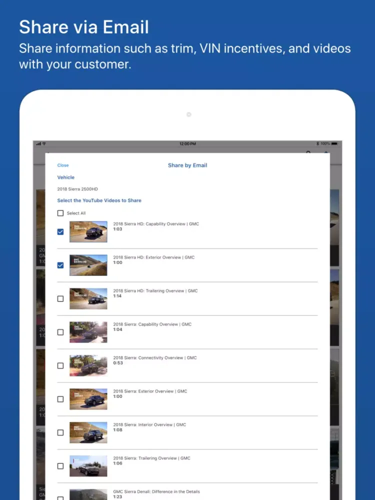 GM - Dealer SalesAssistant iPad  Screenshots