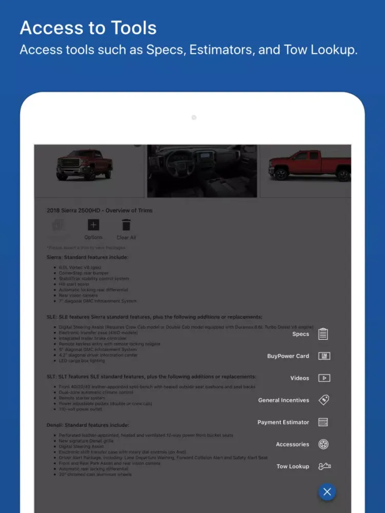 GM - Dealer SalesAssistant iPad  Screenshots