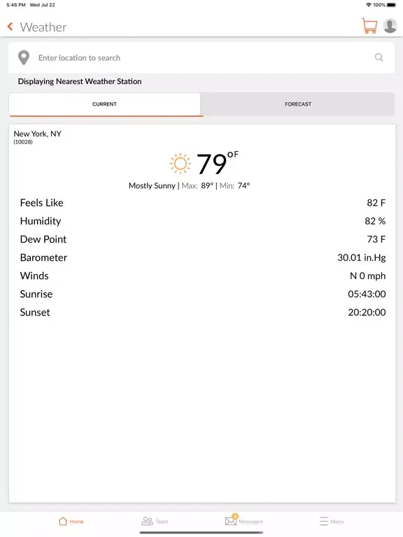 Tangkapan layar CFE Grower Portal iPad 