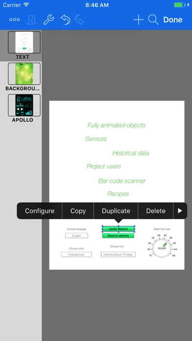 HMI Editor Screenshots