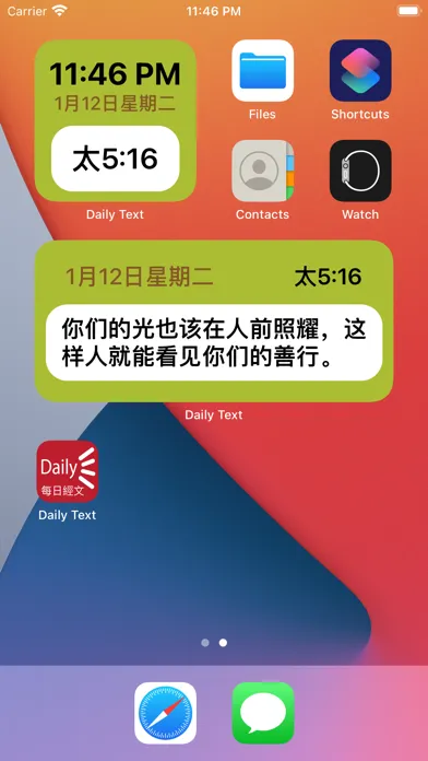 Daily Text (Chinese) widget应用截图