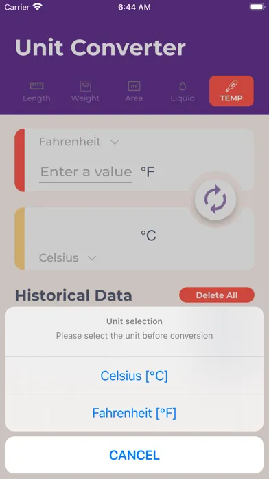 Captures d'écran de US Unit Converter