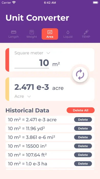 Captures d'écran de US Unit Converter