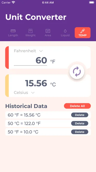Captures d'écran de US Unit Converter