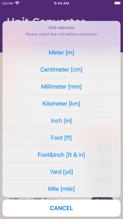 Captures d'écran de US Unit Converter