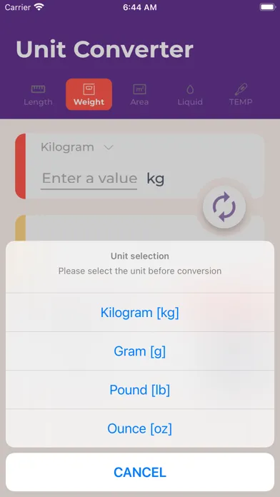 Captures d'écran de US Unit Converter