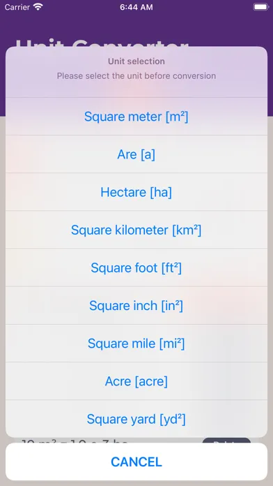 Captures d'écran de US Unit Converter