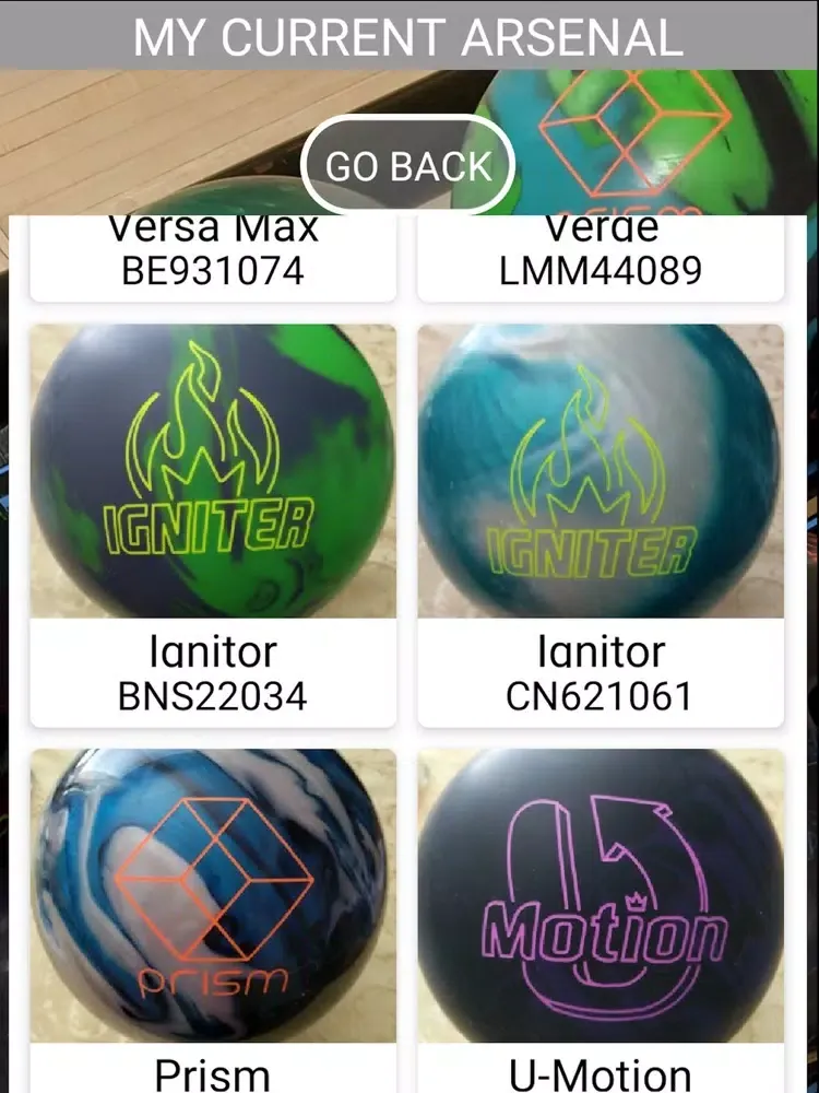 In My Bag Virtual Bowling Bag iPad  Screenshots